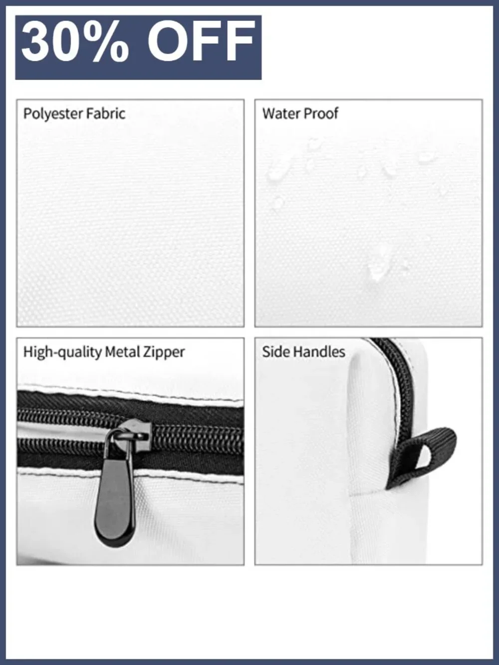 Small Oxford Cloth Cosmetic Bag Travel Toiletry Pouch with Handle Zipper